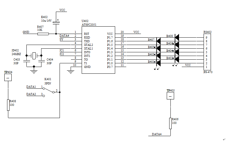 用單片機(jī)AT89C2051進(jìn)行維特比譯碼電路圖