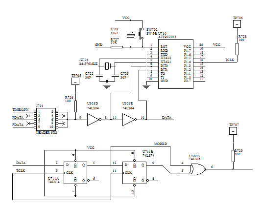 同步時鐘提取及信碼再生電原理圖