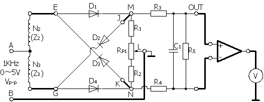 自感式差動(dòng)變壓器實(shí)驗(yàn)電路圖