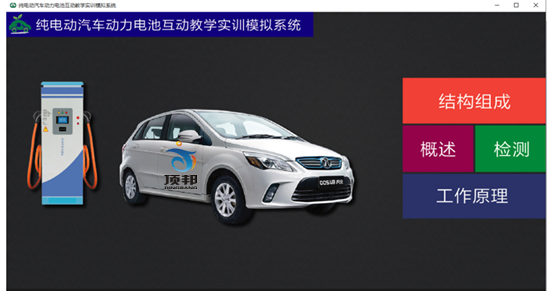 純電動汽車動力電池教學軟件