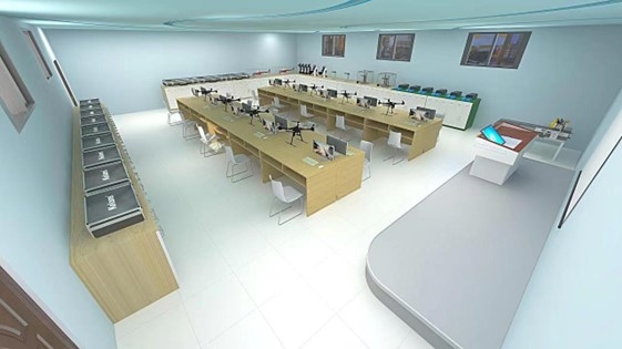 無人機(jī)組裝調(diào)試實(shí)訓(xùn)室效果圖